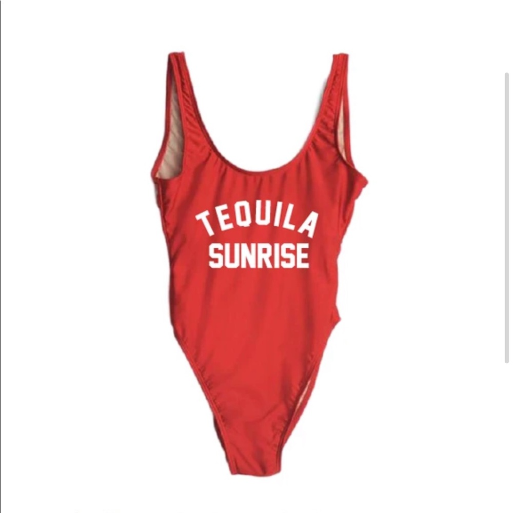 Red One-Piece Swimsuit S/M 0-4